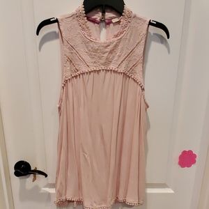 Classy and elegant blush colored tank top